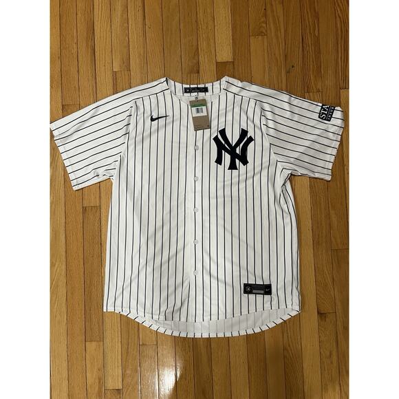 Nike Authentic NY New York Yankees MLB Baseball Pinstripe Jersey Men’s Sz: XL - Picture 1 of 11